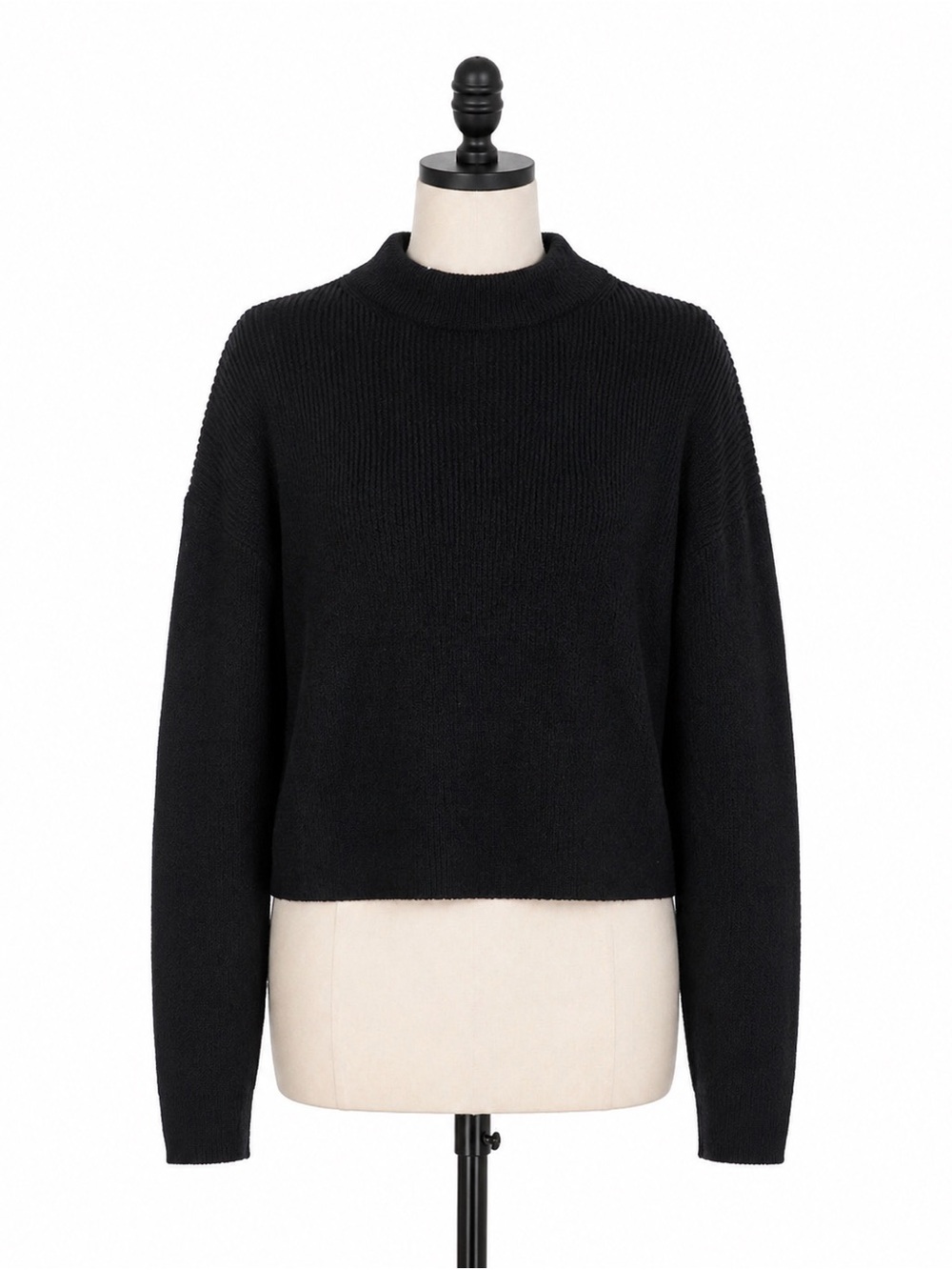 lululemon Black Mock-Turtleneck Crop Sweater
